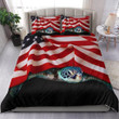 Sea Turtle American Flag Bedding Set Unique Patriotic Sea Turtle Comforter Set Gift