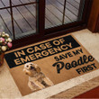 In Case Of Emergence Save My Poodle First Doormat Home Decor Funny Doormats For Dog Lovers