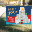 What A Year We Just Roll With It Toilet Paper Christmas Tree Yard Sign Funny Pandemic Decor