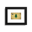 1901 Maine Flag Wood Graphic Framed Art Print Original State Of Maine Green Tree Star Decor - Pfyshop.com