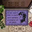 If You Didn't Come Party Don't Bother Knocking On My Door Purple Doormat Funny Saying Doormat