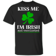 Kiss Me I'm Irish And Vaccinated Shirt Shamrock St Patricks Day Shirt For Men Women - Pfyshop.com
