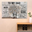 Your Little Girl To My Dad Poster Print Wall Art  Best Fathers Day Gift From Daughter