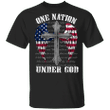 American Flag Cross Wings Shirt One Nation Under God Quote Shirt For Patriot Christian Gift