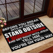 Woodworker Before You Break Into My House Doormat Hand Saw Woodworking Cool Gift For Men