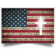 Love Is Patient Love Is Kind Cross American Flag Poster Christian Patriotic Decor Living Room