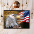 American Flag Bald Eagle Poster USA Eagle Patriotic Wall Decor Fourth Of July Gift