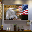 American Flag Bald Eagle Poster USA Eagle Patriotic Wall Decor Fourth Of July Gift