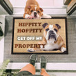 Bulldog Hippity Hoppity Get Off My Property Doormat Novelty Door Mat Housewarming Gift Ideas