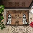 Husky Definitely Not A Trap Doormat Husky Dog Themed Welcome House Door Mat Front Porch