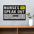 Nurses Speak Out BLM Poster Social Justice Poster For Protest Racism Cool Wall Decor