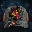 Maryland State Flag Hat 3D Printed USA Flag Vintage Hat Old Retro Unique Patriotic Cap - Pfyshop.com