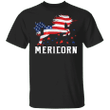 Mericorn American Flag T-Shirt Artistic Unicorn Design For Patriotic, Shirt For Unicorn Lover