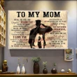 Soldier Son To My Mom Vintage Poster Mother's Day Gift From Son Army Military Son