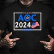 AOC 2024 Shirt America Flag President 2024 Election T-Shirt Gift For Best Friend