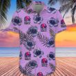 Taco Bell Purple Hawaiian Shirt Hibiscus Pineapple Summer Button Up Aloha Shirt