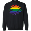 Pride Sweatshirt LGBT Rainbow Flag Pride Apparel Gift For Lesbian Girlfriend