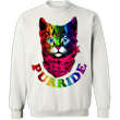 Purride Sweatshirt Rainbow Cat Gay Pride Clothing Best Gifts For Cat Lover