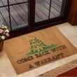 Come Back With A Warrant Doormat Gadsden Snake Logo Decorative Doormat