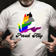 Ally Shirt Proud Ally Cat Rainbow Lesbian Pride Shirt Gift For Lesbian Girlfriend