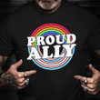 Ally Shirt Proud Ally LGBTQ Month Support T-Shirt LGBT Gifts For Girlfriend
