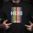 Pride Shirt Here The Trevor Project LGBT Pride Month 2021 Vintage T-Shirt Gift For Gay