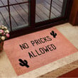 Cactus No Pricks Allowed Doormat Funny Welcome Mats New Home Gifts