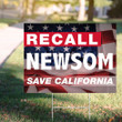 Recall Newsom Yard Sign Save California Recall  Governor Newsom Lawn Sign Merch