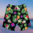 Taco Bell Hawaiian Shorts Swim Trunks Hibiscus Pineapple Tropical Shorts Mens Bathing Suit