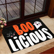 Boo Licious Ghost and Black Cat Doormat Halloween Welcome Mat Gift Ideas For Cat Lovers