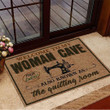 Welcome To My Woman Cave Also Known As Quilting Room Doormat Vintage Doormat House Decor