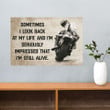 Sometimes I Look Back At My Life Poster Funny Wall Art Modern House Decor