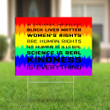 In This House We Believe Yard Sign Pride LGBT Lawn Sign Outdoor Decor LGBTQ Gifts
