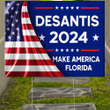 Desantis 2024 Make America Florida Yard Sign Ron Desantis For President 2024 Election Merch