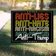 Anti-Trump Lies Hate Racism Fascism Yard Sign Funny Political Merch For Trump Haters