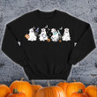 Ghost Nurse Halloween Sweatshirt Spooky Season Cute Ghost Nurse Halloween Crewneck Gift