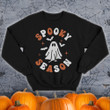 Ghost Spooky Season Halloween Sweatshirt Womens Ladies Cute Ghost Halloween Crewnecks