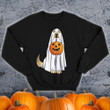 Golden Retriever Halloween Ghost Costume Sweatshirt Funny Halloween Gifts For Dog Lovers