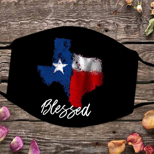 Blessed My Texas Face Mask Washable Reusable Texas Flag Patriotic Gifts