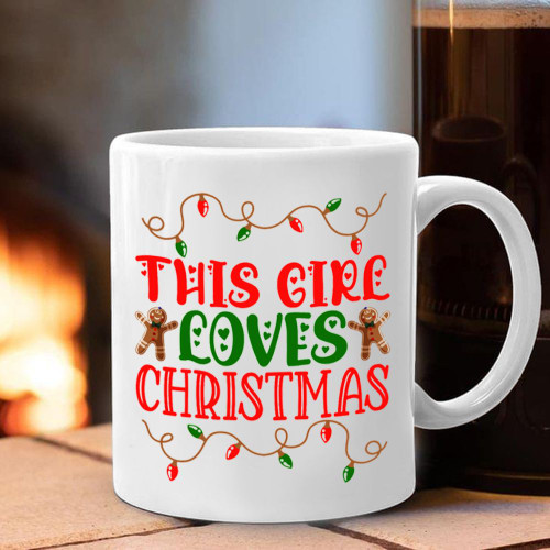 This Girl Loves Christmas Mug Cute Coffee Cup Christmas Gifts