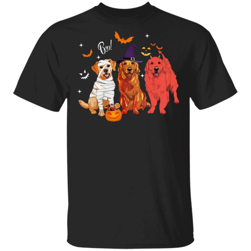 Cute Golden Retriever Pumpkin Halloween Costume Funny T-Shirt Dog Shirt Gift For Family