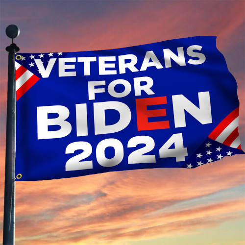 Veterans For Biden 2024 Flag Joe Biden Campaign Merch For Veterans Day