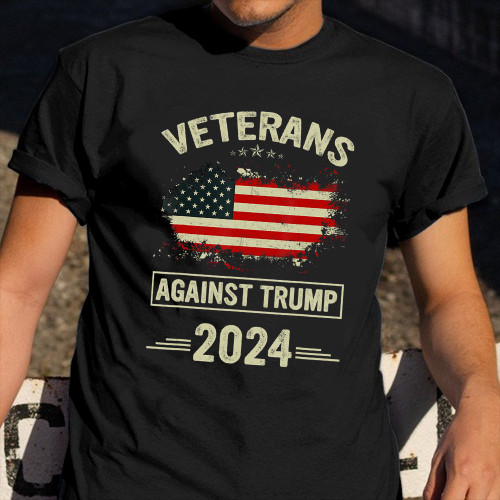 Veterans Against Trump 2024 Shirt Anti Trump Veterans For Biden 2024 Campaign Merch