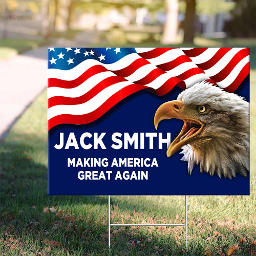 Jack Smith Yard Sign Making America Great Again US Eagle Jack Smith Merch 2024 Election