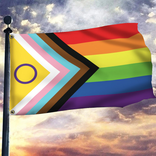 Progress Pride Flag Intersex Inclusive Pride Flag Merch Support Lake Arrowhead LGBTQ