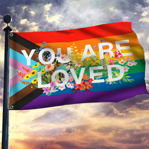 You Are Loved Progress Pride Flag LGBTQ Pride Month Lake Arrowhead Pride Merch