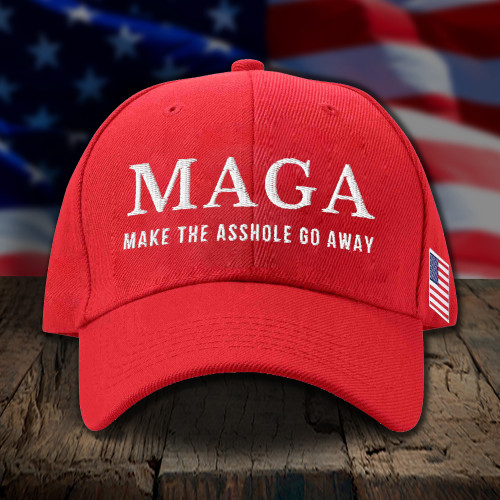 Anti Trump Hat MAGA Make The Asshole Go Away American Flag Anti Donald Trump Hats