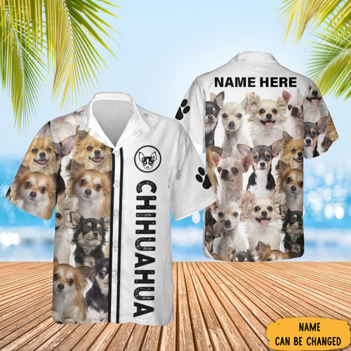 Custom Chihuahua Hawaiian Shirt Men's Button Down Shirts For Summer Gifts For Dog Lovers