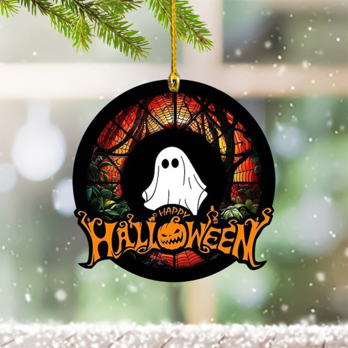 Happy Halloween Ghost Ornament 2023 Halloween Christmas Tree Ornaments Home Decor