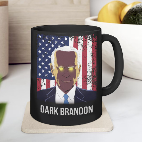 Biden Dark Brandon Mug American Flag Joe Biden 2024 Let's Go Dark Brandon Merch